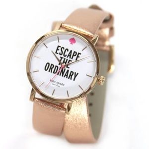 Kate Spade ESCAPE THE ORDINARY rose gold watch EUC